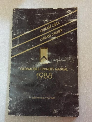 1988 Oldsmobile Owners Manual Cutlass Ciera & Cutlass Cruiser