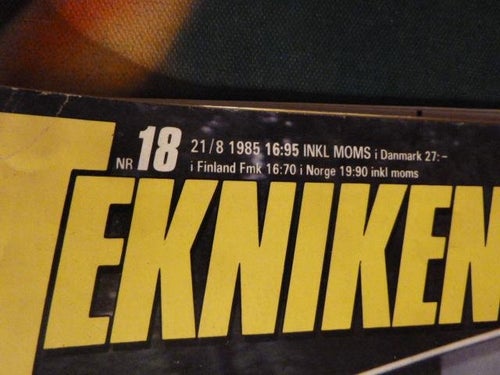 TEKNIKENS VÄRLD, NR 18-1985, TIDNING