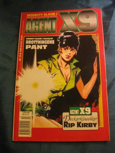 AGENT X9 NR 13 - 1993 - MED MODESTY BLAISE -  (SAMFRAKTAR)
