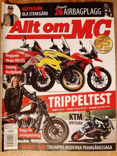 Allt om MC 4 2020: BMW F 900XR, Suzuki V-Strom 1050XT, Triumph Tiger 900 GT Pro