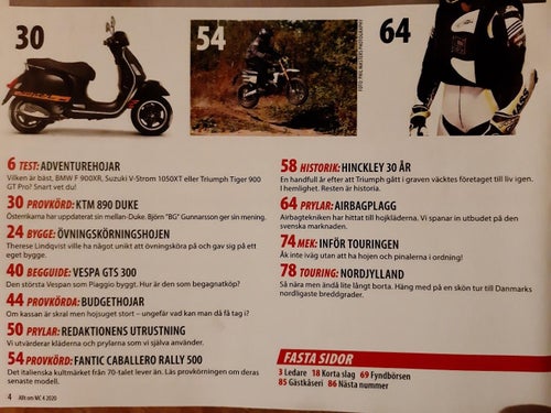 Allt om MC 4 2020: BMW F 900XR, Suzuki V-Strom 1050XT, Triumph Tiger 900 GT Pro
