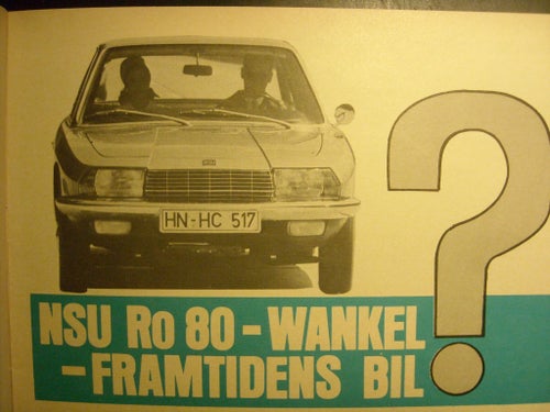 test av nya NSU RO 80 från 1967