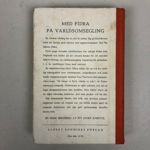 Bok, "Med Fidra på Världsomsegling" Uno Thorburn, Önskeböckerna , Bonniers