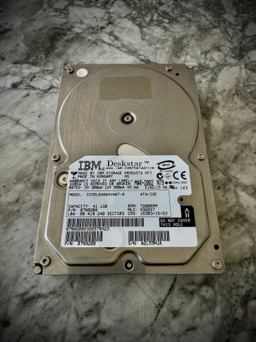 Retro PC/APPLE/AMIGA - HDD IBM Deskstar 41 GB IDE 3.5” Hårddisk