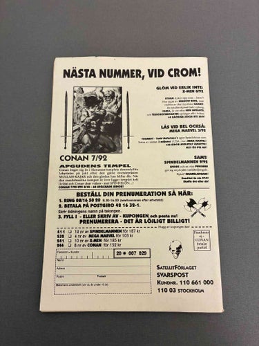 Conan barbaren nr 6 1992
