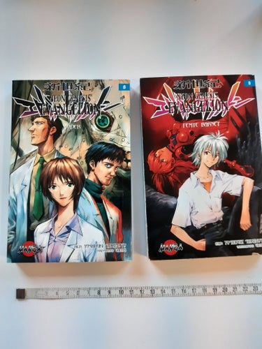 2 böcker Neon Genesis Evangelion, Yoshiyuki Sadamoto