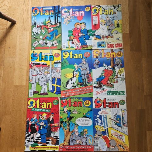91:an, 1985-1988, 9st serietidningar