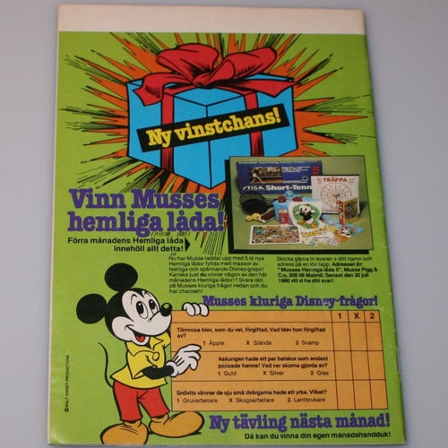 Musse Pigg & C:o - 1980 - NR 1 med bilaga