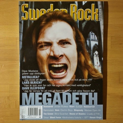 Sweden Rock Magazine #22, 2004 (Tidning, Musik, Megadeth, Mustaine)