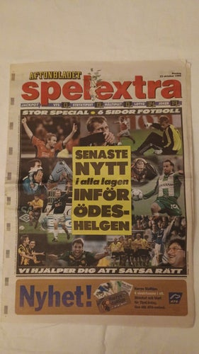 Aftonbladet Spelextra 22 oktober 1999 - Ödeshelgen Allsvenskan