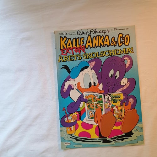 Kalle Anka nr 33 1987 - Bilaga: Skolschema