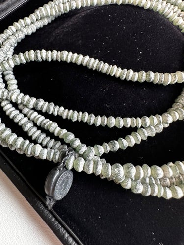 Nytt oanvänd halsband + ask Ole Lynggaard Copenhagen serpentin silver 925 grön