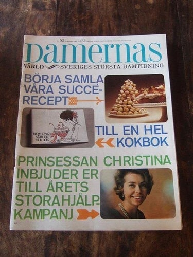 DAMERNAS VÄRLD / Nr 52- 1966 / 60-Tal / Prinsessan Christina