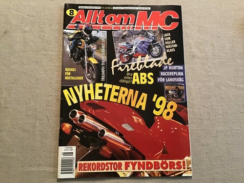 ALLT OM MC NR 8 1997 QNYPPLING MC,TRIUMPH THUNDERBIRD,EL MC,AGUSTA,BMW K 100