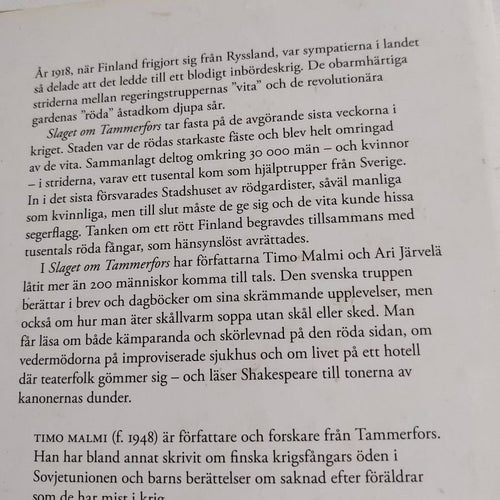 Slaget om Tammerfors : ögonvittnen från finska inbördeskriget