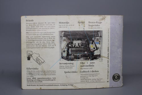 Instruktionsbok SAAB 9000 M 1988
