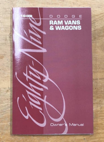 1989 Dodge Ram Vans & Wagons Owner´s Manual