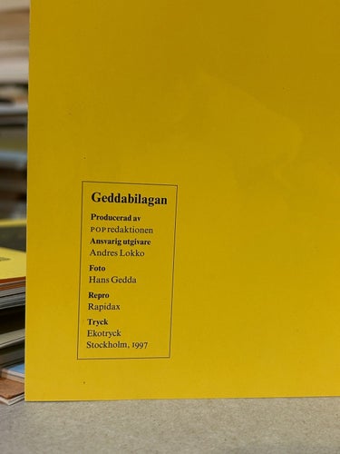 Fem 14 bilder fotograferade av Hans Gedda, 1997 av Tidningen POP