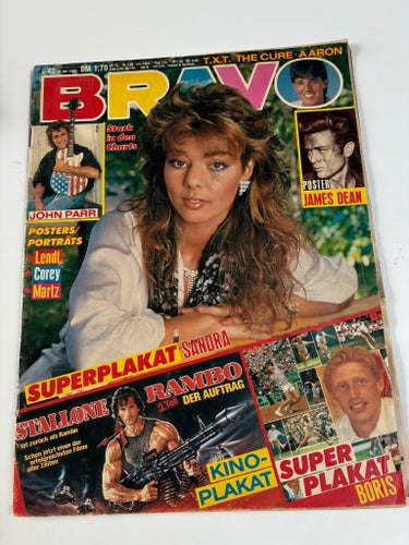 Bravo tidning 1985 Sandra Madonna Kiss
