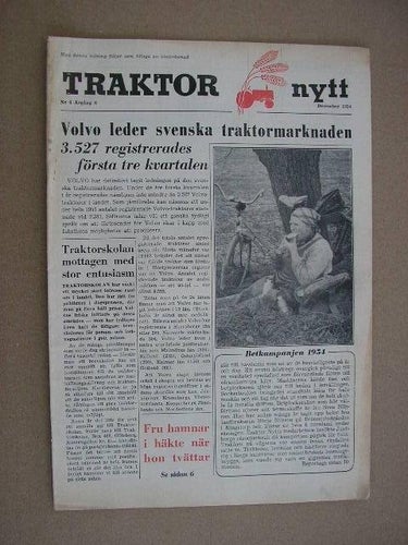 Traktor Nytt utg. av VOLVO 1954 Nr. 6