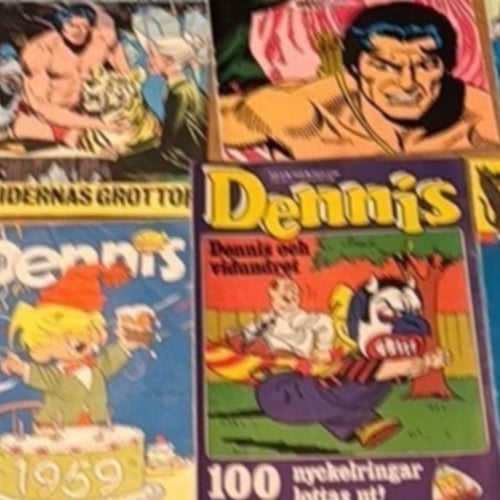 Samling av äldre serietidningar: 6st Tarzan, Dennis, Scooby Doo m.fl.