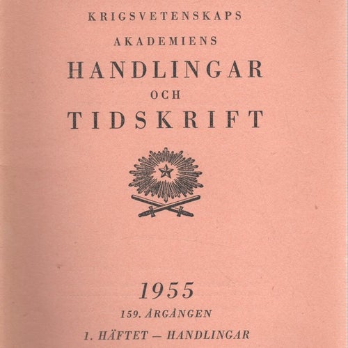 KKRVA - Handlingar och tidskrift - Nr 1 - 1955