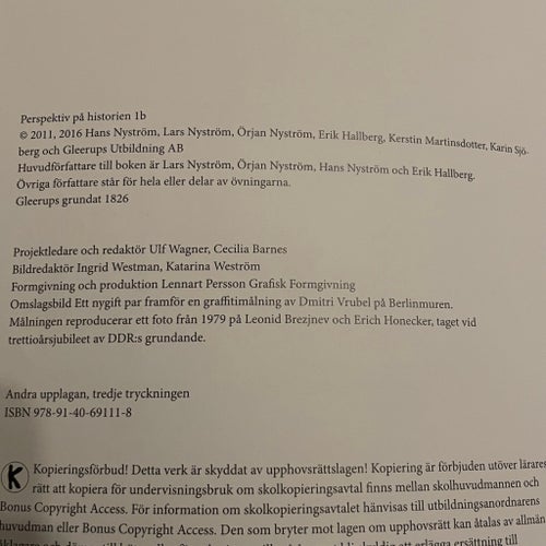 Perspektiv på historien 1b av Hans Nyström, Lars Nyström, Örjan Nyström, Erik