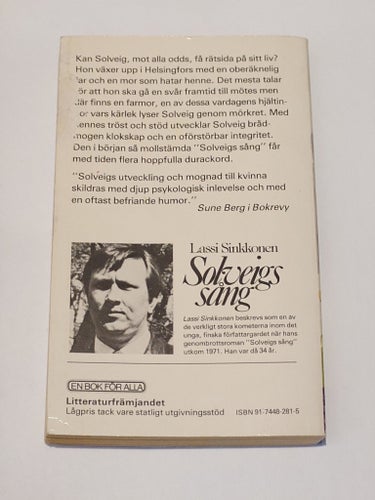 Solveigs sång av Lassi Sinkkonen, 1971, bok