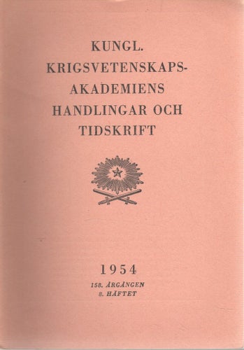 KKRVA - Handlingar och tidskrift - Nr 8 - 1954