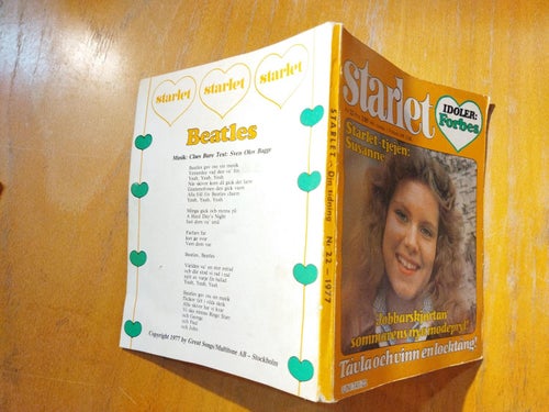 Starlet 1977 nr 22 Starlet tjejen Susanne, Forbes, Lill Lindfors. Very Good