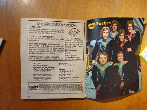 Starlet 1977 nr 22 Starlet tjejen Susanne, Forbes, Lill Lindfors. Very Good