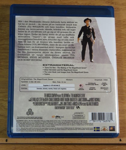 7 vågade livet Yul Brynner Magnificent seven Bluray Nyskick!