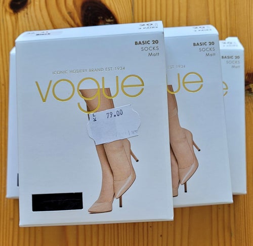 Vogue Basic 20 ankelsocka Matt, 6-pack, strl: 36-41