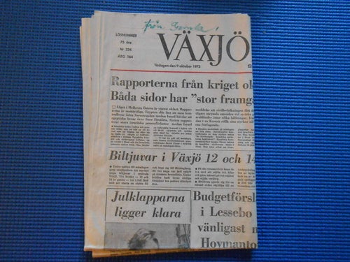 Växjöbladet 9 okt 1973 Micki Leksaker Gemla Stig Morin Öland Lenhovda