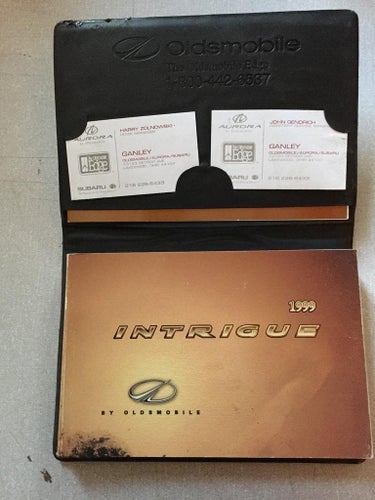 1999 Oldsmobile Owners Manual Intrigue