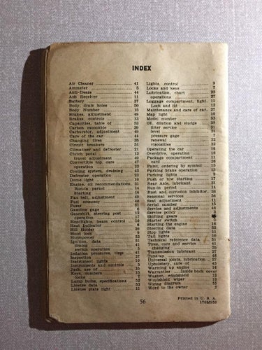 1951 Studebaker Owner's Guide