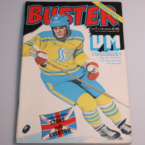Buster - 1982 - NR 7 - Tomas Gustafson, Super-Mac, Inför hockey-VM