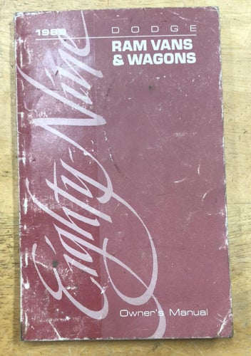 1989 Dodge Ram Vans & Wagons Owner´s Manual