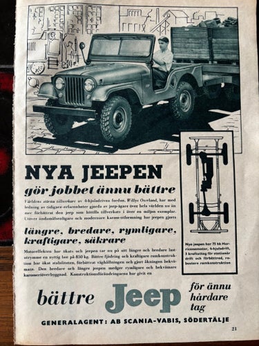 Jeep annons 1955 Willys Overland