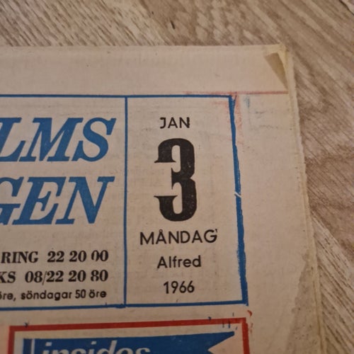 Stockholms-Tidningen från 3 januari 1966