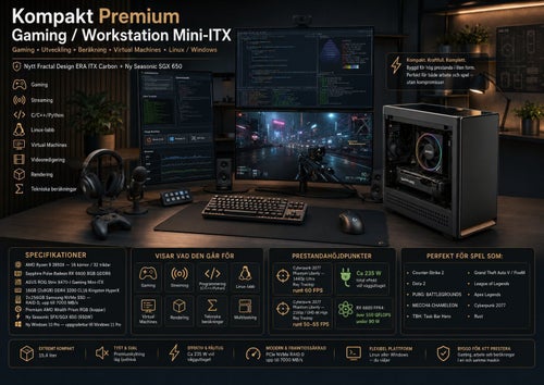 Design ERA ITX Ryzen 9 3950X, RX 6600 8GB, 16 GB DDR4-3200, Seasonic SFX/SGX 650