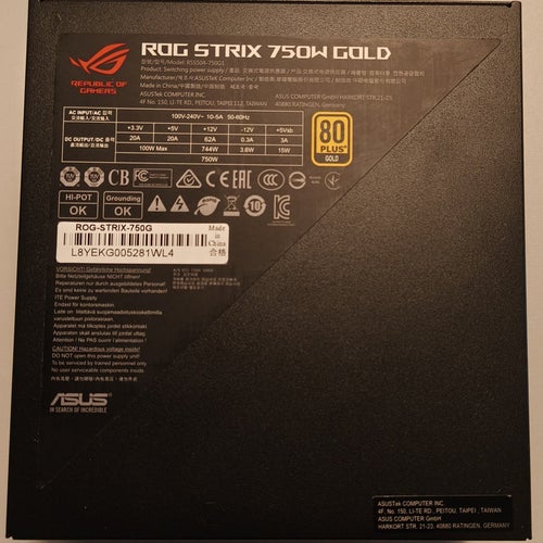 ASUS ROG Strix 750W Gold nätaggregat