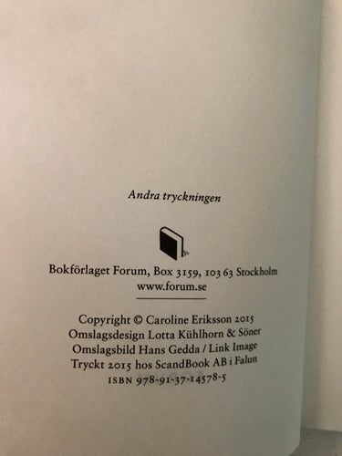 DE FÖRSVUNNA Caroline Eriksson 2015