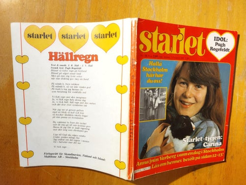 Starlet 1977 nr 16 Starlet tjejen Carina, Pugh Rogefeldt Hansi Hinterseer Very G