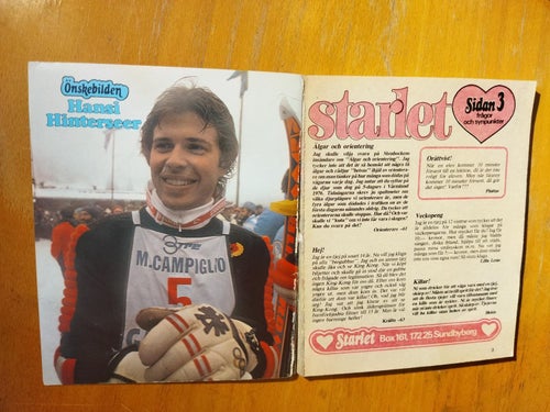 Starlet 1977 nr 16 Starlet tjejen Carina, Pugh Rogefeldt Hansi Hinterseer Very G
