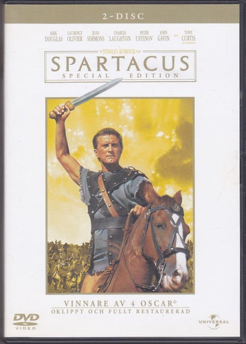 DVD / Spartacus / 2-disc / Oklippt och restaurerad / Tony Curtis / Fint skick