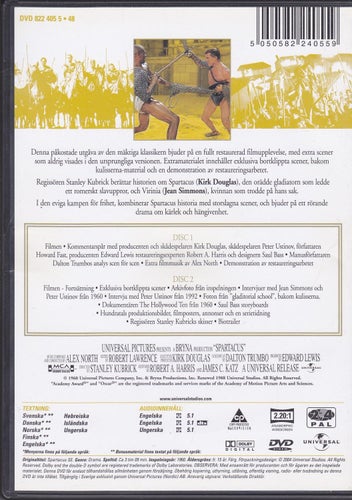 DVD / Spartacus / 2-disc / Oklippt och restaurerad / Tony Curtis / Fint skick