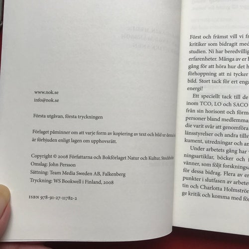 NÄR MAN MÅSTE SÄGA IFRÅN Ulla-Carin Hedin mfl 2008