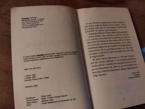 Kapadokya Efsanesi M. Naci Ünver. Very Good plus. bok, turkiska