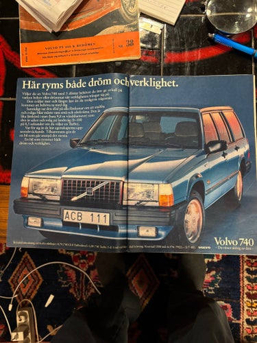 Volvo 740 kombi Annons 1986